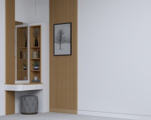 interior design make up room and dressing table with scandinavian interior concept