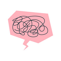 Vector hand drawing illustration of communication concept