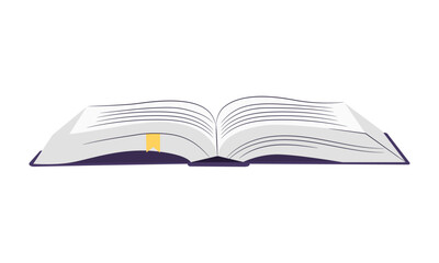 Vector open book isolated.