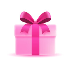 Vector pink gift boxes with ribbon