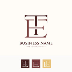 Initial ET letter logo design idea. TE  initial letter icon design concept. capital letter TE vector