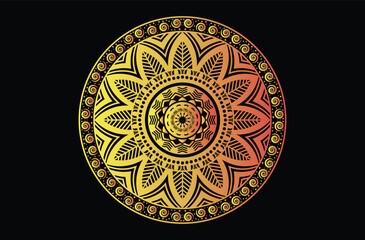 Circle Mandala Design Template, Modern Mandala Vector Art.