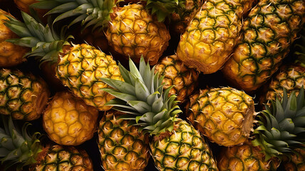 delicious stack of pineapple fruits