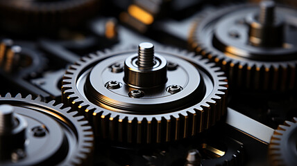 Machine gears are in operation