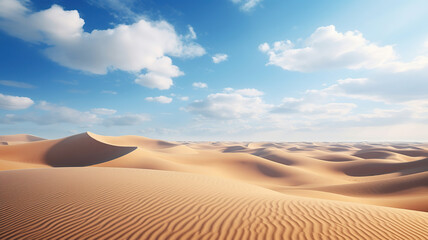 Fototapeta na wymiar sand desert with a breathtaking sky