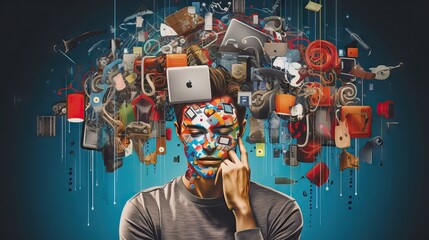 A collection of popular social media app icons, symbolizing the immense influence of social platforms on entertainment trends and consumption. Generative AI