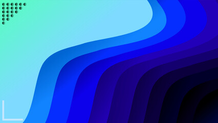 Waves island multicolor blue green artistic geometric gradient background