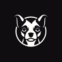 Vector logo of petshop, minimalistic, black and white