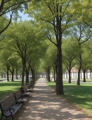 Obraz premium park in the city