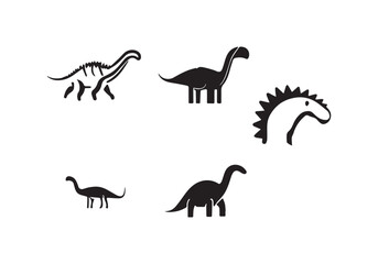 minimal Amargasaurus logo design illustration.eps