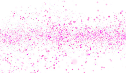 3D abstract digital technology pink light particles wave
