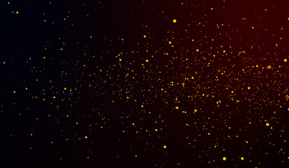 Fototapeta na wymiar 3D night sky Galaxy space particles on red gradient background.