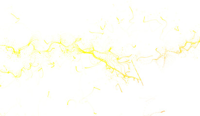 3D abstract digital technology yellow particles wave