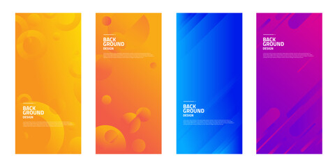 Vector colorful abstract fluid geometric gradient background