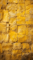 Yellow stone wall texture background
