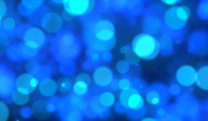 Abstract blue bright bokeh Space background Magic concept Light effect