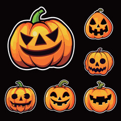 ハロウィンのかぼちゃのイラスト