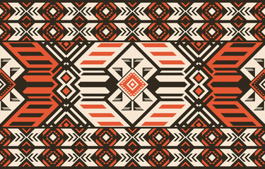 Aztec, Navajo geometric seamless pattern. Native American Southwest print. Ethnic design wallpaper,...