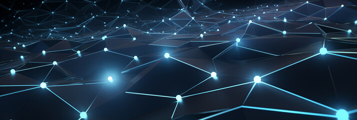 Obraz premium Advanced Tech Background: A Futuristic Geometric Network Design