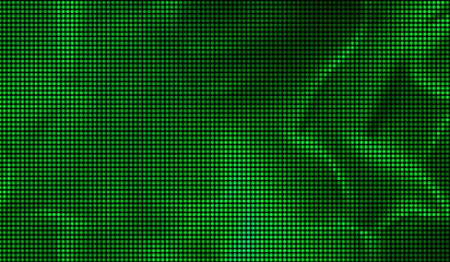 Halftone dots abstract digital technology green light on green background.