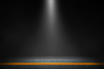 Black paved road surface background.