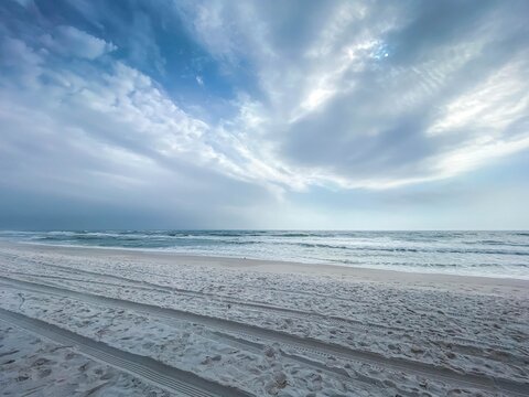 Dramatic clouds at Pensacola Beach in Florida