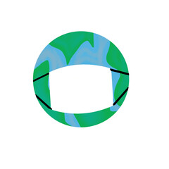 illustration of a green globe