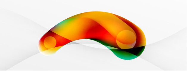 Fluid abstract background. Liquid color gradients composition. Round shapes and circle flowing design for wallpaper, banner, background or landing