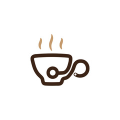 Coffee cup vector logo design template, Vector coffee shop labels