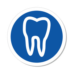 ISO Mandatory Circle Sign: Dental Tooth Symbol (IS-1260)