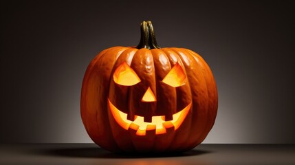 photo of a spooky jack-o'-lantern to commemorate Halloween
