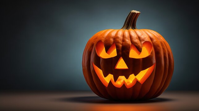 photo of a spooky jack-o'-lantern to commemorate Halloween