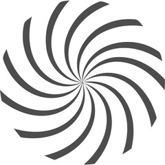 Digital png illustration of spiral lines on transparent background