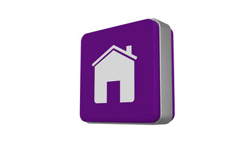Digital png illustration of brick with house icon on transparent background