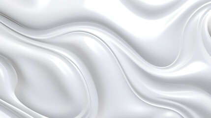 Obraz premium Abstract white glossy smooth waves background. Abstract white pearl background.