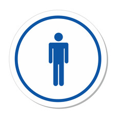 ISO Public Service Sign: Men's Restroom Symbol