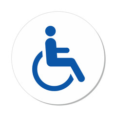 ISO Circle Sign: Wheelchair Handicap Symbol