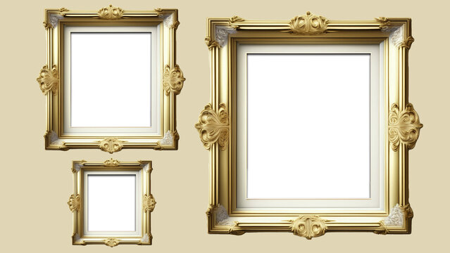 Antique gold picture frame, Picture frames, Photo picture frame png, antique gold frame, Polaroid png transparent background,