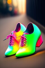 a pair of colorful shoes