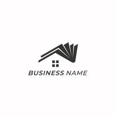 design logo creative roof and paper