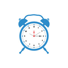 alarm clock or time flat vector icon