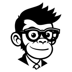 monkey illustration vector logo
