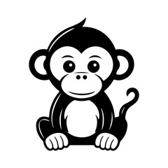 monkey illustration vector logo
