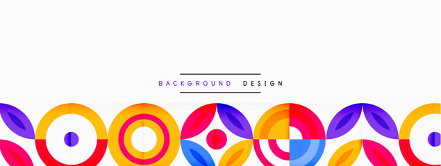 Fototapeta premium Colorful circle abstract background. Template for wallpaper, banner, presentation, background