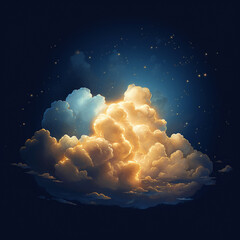Clouds in night skyAI generated