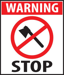 Stop deforestation sign vector