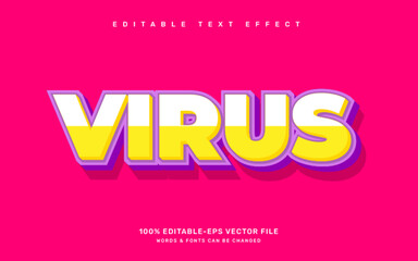 Virus editable text effect template