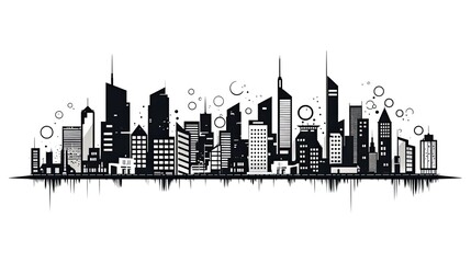 city skyline - illustration created using generative AI tools