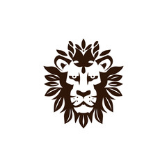 Botanical Crown Opulent Lion logo Crest