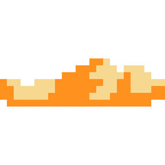Cloud cartoon icon in pixel style